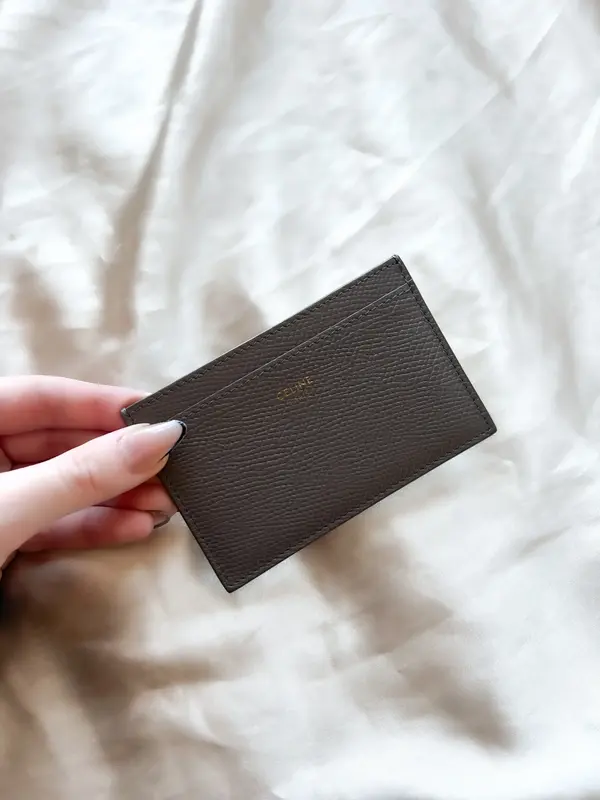 Pre-owned Celine Leather small leather goods Beige Cardholder