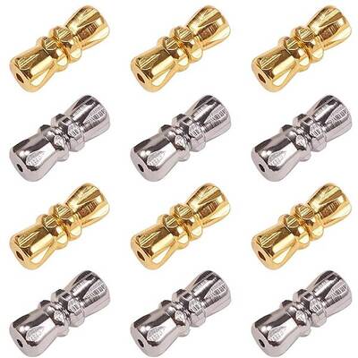 100 sets Barrel Screw Clasps Jewelry Connector Screw Twist Clasps Copper End Tip Barrel Clasps for Necklace Bracelet Jewelry ...