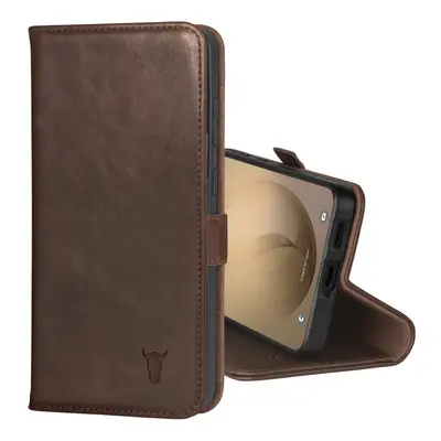 Samsung Galaxy S26+ Leather Wallet Case (with Stand Function) - Dark Brown