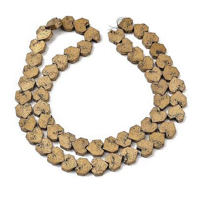 Electroplated Natural Lava Rock Beads Strands