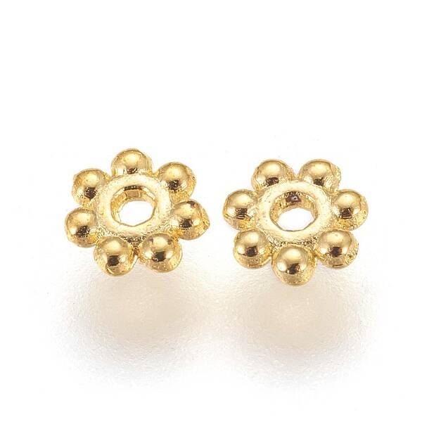 Tibetan Style Alloy Daisy Spacer Beads