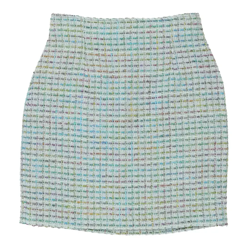 Freeling Mini Skirt - 26W UK 6 Blue Cotton