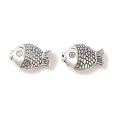 Tibetan Style Zinc Alloy Fish Beads