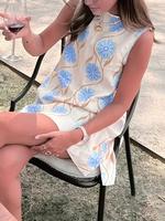 Women's Floral Print Dress, Elegant Sleeveless Dress for Party Holiday Wedding Guest, Ladies Clothes for All Seasons, Womensw...