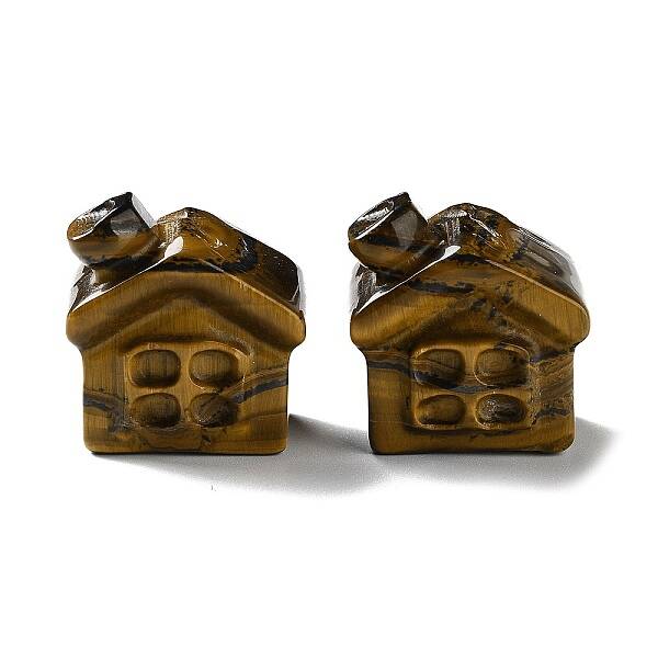 Natural Tiger Eye Carved Healing House Figurines