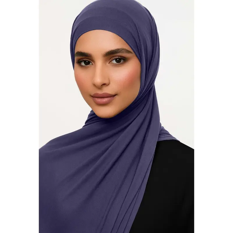 Bamboo Jersey Hijab - Navy