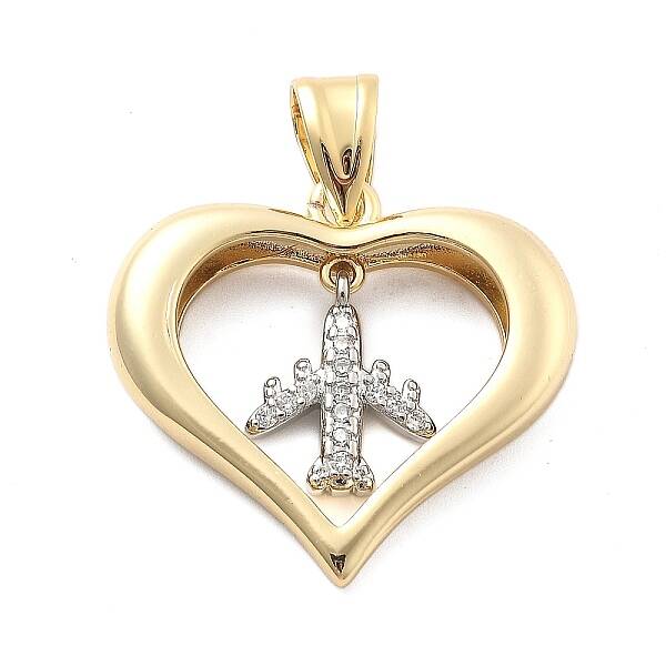 Rack Plating Brass with Cubic Zirconia Pendants
