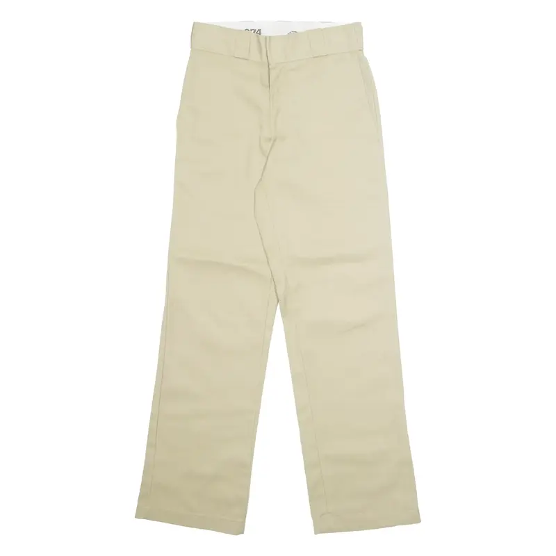 DICKIES Chino Workwear 874 Mens Trousers Beige Regular Straight W26 L28