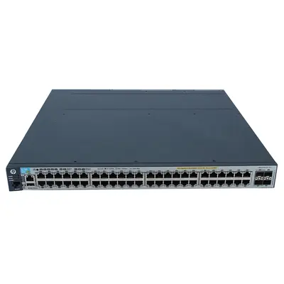 HP J9574ASR#ABG | Aruba 3800 Series 3800-48G-PoE+-4SFP+ 48 x 10/100/1000Base-T RJ-45 PoE+ and 4 x 10GbE SFP+ Ports and 1 x St...
