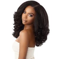 Sensationnel Curls Kinks Textured Lace Kinky Edges Glueless HD Lace Front Wig - Y-PART KINKY ROLLER SET 16\