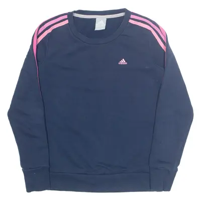 ADIDAS Womens Sweatshirt Blue XS