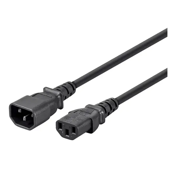 6453 Monoprice Extension Cord IEC 60320 C14 to IEC 60320 C13 16AWG 13A/1625W 3-Prong SJT Black 6ft