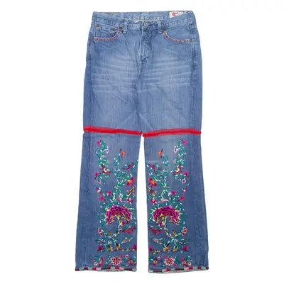 REPLAY Customised Womens Jeans Blue Regular Bootcut W31 L29
