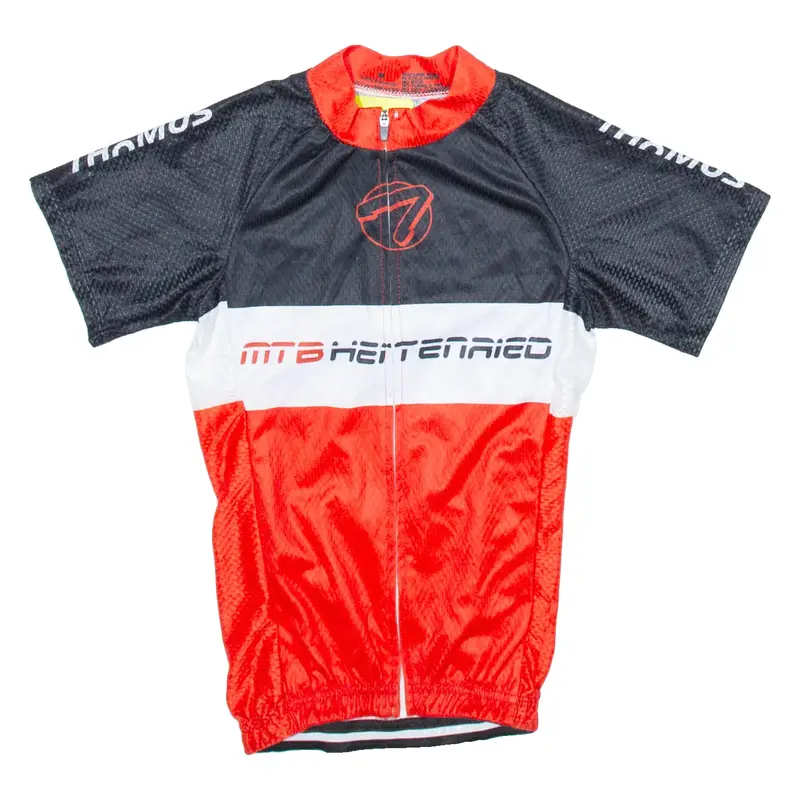 CYCLING Full Zip Cycling Mens Jersey Red M
