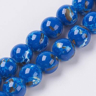 Sea Shell and Synthetic Turquoise Assembled Beads Strands