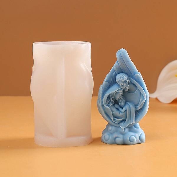 DIY Nativity Scene Candle Silicone Statue Molds