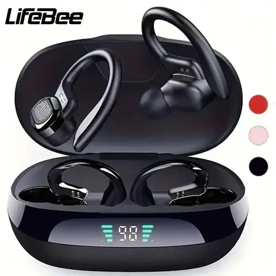 LIFEBEE Wireless Audio Earphone, In-ear Design Earphone with LED Power Display, Noise Cancelling Earphone for Sports Runni...