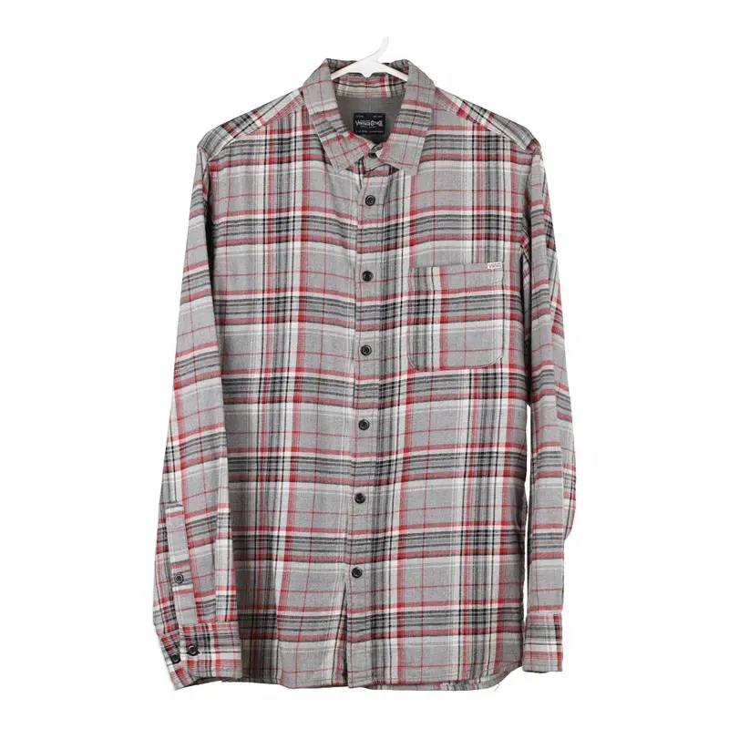 Jack & Jones Checked Flannel Shirt - Large Grey Cotton