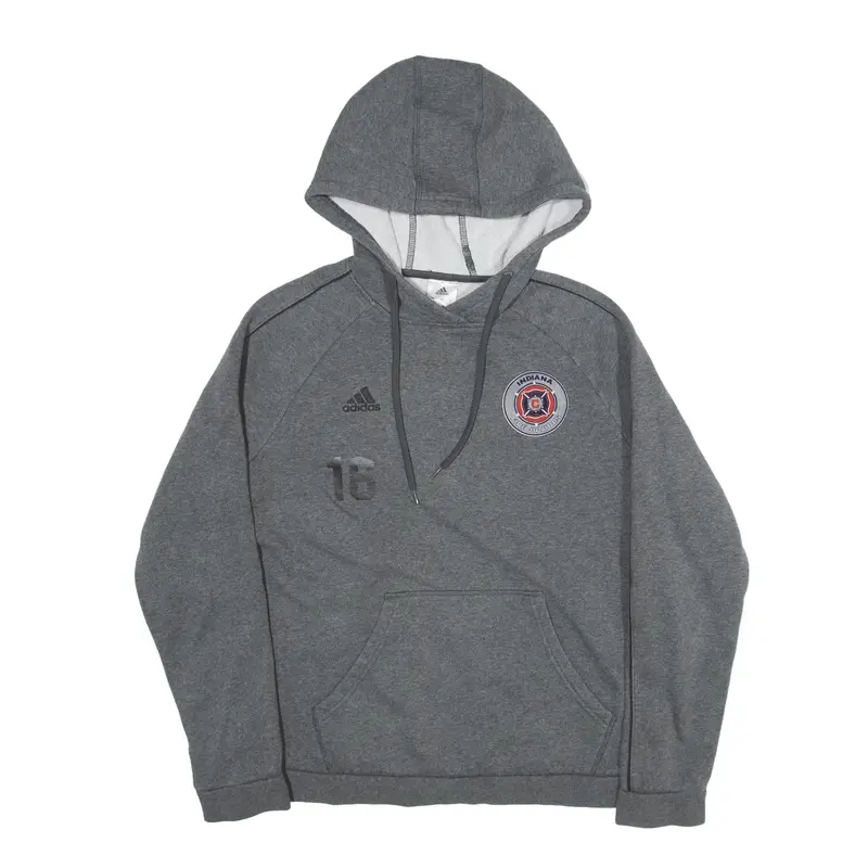 ADIDAS Indiana USA Hoodie Grey Pullover Boys L