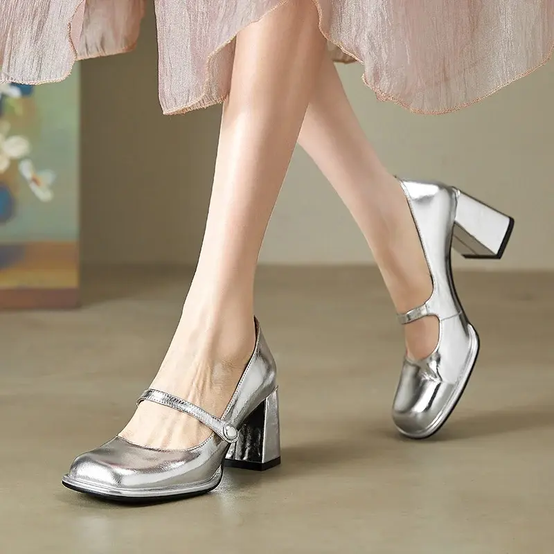 CHIKO Lyla Square Toe Block Heels Mary Jane Shoes