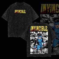 Superstyle Limited Edition Emperor Mark Grayson Invincible War Comic Double Printed Oversize Lightweight Acid Washed Tee TV S...