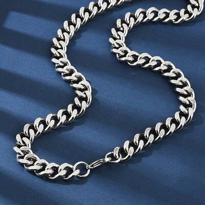 304 Stainless Steel Cuban Link Chain Necklaces for Men