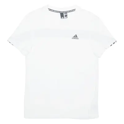 ADIDAS Mens T-Shirt White XXS