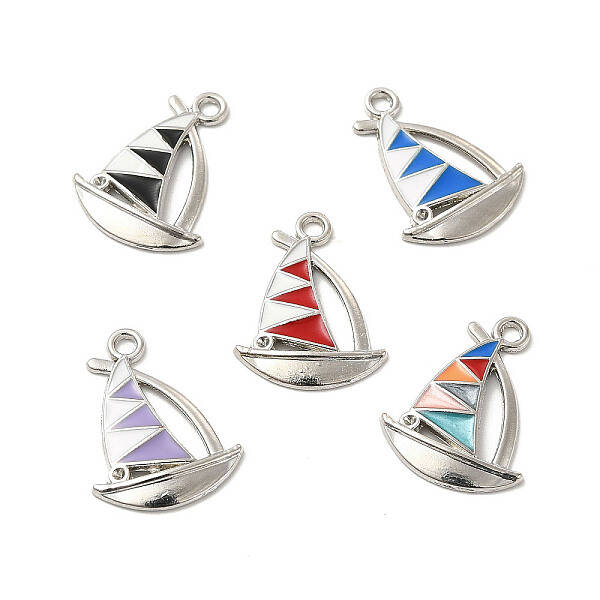 Alloy Enamel Pendant Rhinestone Settings