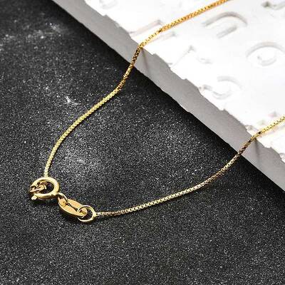 925 Sterling Silver Box Chain Necklaces