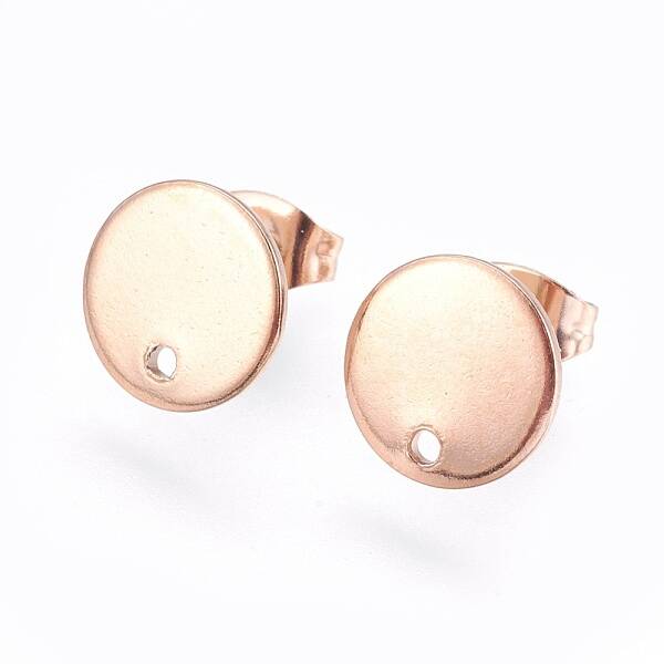 Ion Plating(IP) 304 Stainless Steel Stud Earring Findings