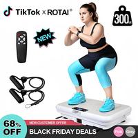 ROTAI Whole Body Vibration Plate Exercise Machine - Home & Travel Workout Equipment, Toning & Wellness, Max User Weight 300lb...