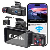 3.16 Inch Screen Car Dash Cam with 32G Card, 1080P WiFi Dual Dash Camera for Cars with App，Night Vision,24H/7 Parking Mode,...