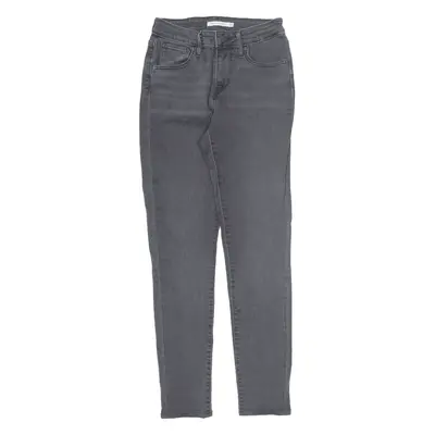 LEVI'S 721 High Rise Jeans Black Denim Slim Skinny Womens W25 L30