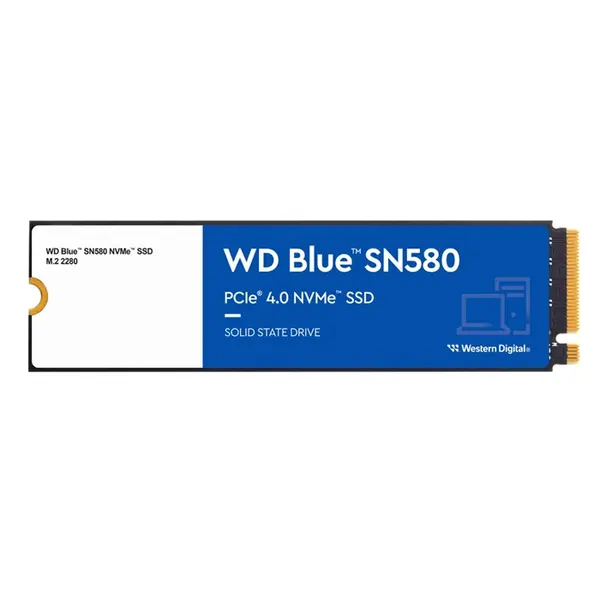 WDBWMY0010BBL-WRSN Western Digital Blue SN580 1TB PCI Express NVMe 4.0 x4 M.2 2280 Solid State Drive
