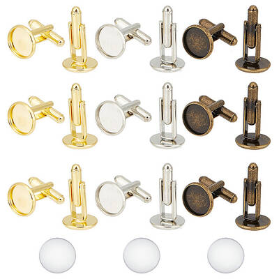 DIY Blank Dome Cufflinks Making Kit