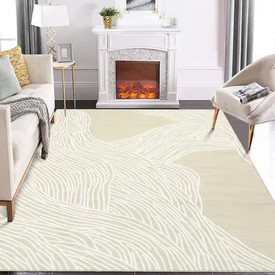 Garvee Modern Camel 10x13 Washable Rugs for Living Room Modern Bedroom Rug Aesthetic Beige Rug Large Area Rug Non Slip Throw ...