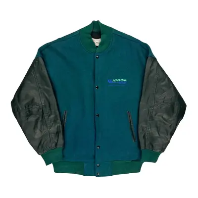 Natural Gas Canada Sportswear Varsity Jacket - 2XL Green Wool Blend