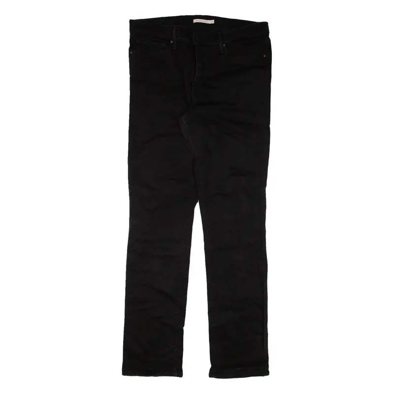 LEVI'S 314 Womens Trousers Black Slim Straight W33 L34