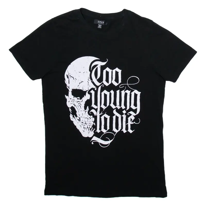 SMOG Too Young To Die Mens T-Shirt Black XS