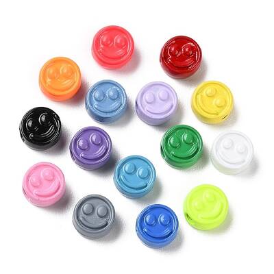 Spray Painted Alloy Beads