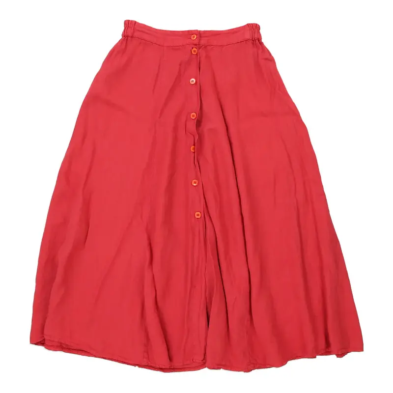 Aria Di Provenza Maxi Skirt - 29W UK 10 Pink Cotton