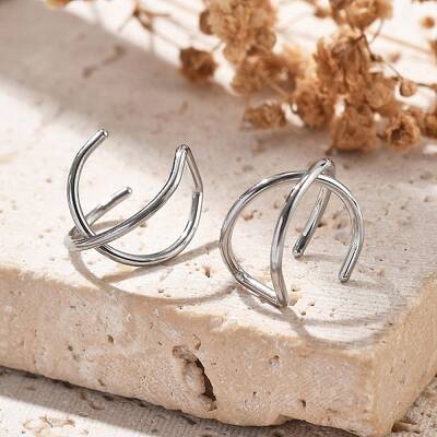 304 Stainless Steel Cross Clip on Nose Rings