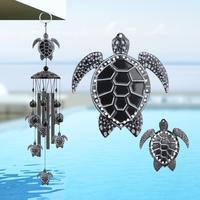 Retro sea Turtle Wind Chimes Outdoor-Aluminium Hanging Ornament Decor,Animal Windbell for Outside Garden Home  Decoration,Win...