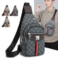 Men's Multifunction Messenger Bag Shoulder Cloth Chest Bags Crossbody Casual Handbag with Earphone Hole