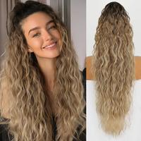 Ponytail Extension Claw 30 Inch Curly Ponytail Clip in Claw Hair Extensions Fluffy Black Brown Natural Looking Synthetic Hair...