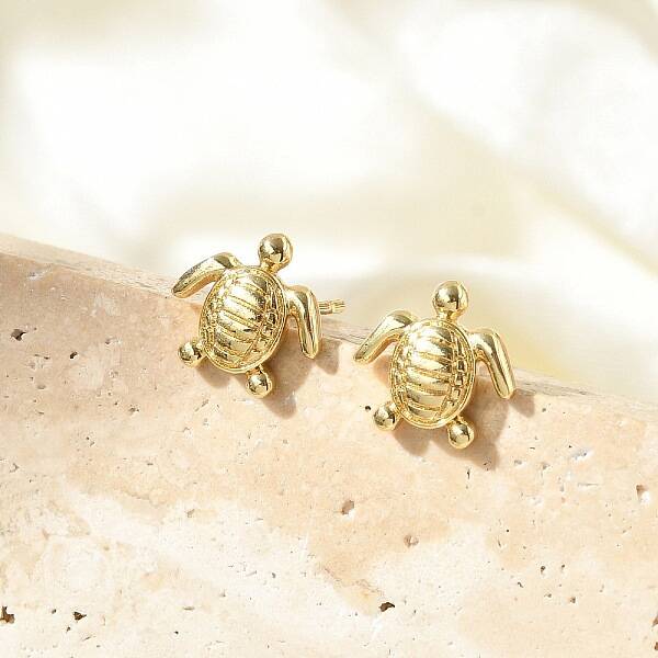 Brass Stud Earrings