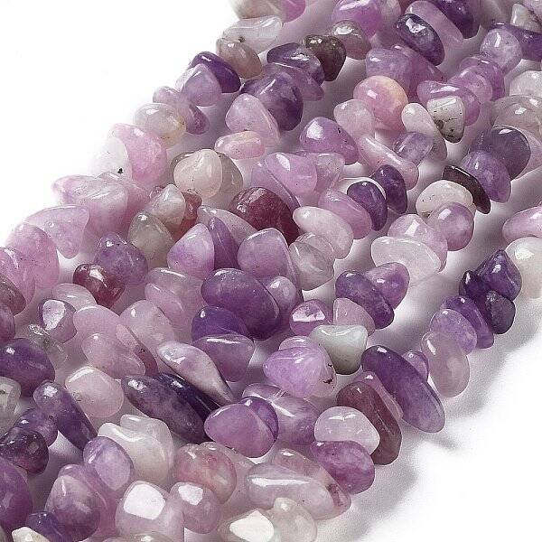 Natural Lepidolite/Purple Mica Stone Beads Strands