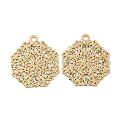Brass Etched Metal Embellishments Charms