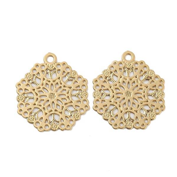 Brass Etched Metal Embellishments Charms