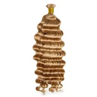 Ygwigs Double Drawn Medium Blonde Bulk Hair Loose Deep Wave